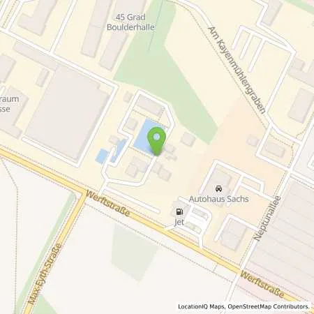 Standortübersicht der Tankstelle JET ROSTOCK WERFTSTR. 45 in 18057 ROSTOCK