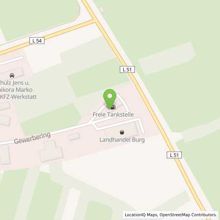 Standortübersicht der Benzin-Super-Diesel Tankstelle: TS und Brennstoffhandel in 03096, Burg (Spreewald)
