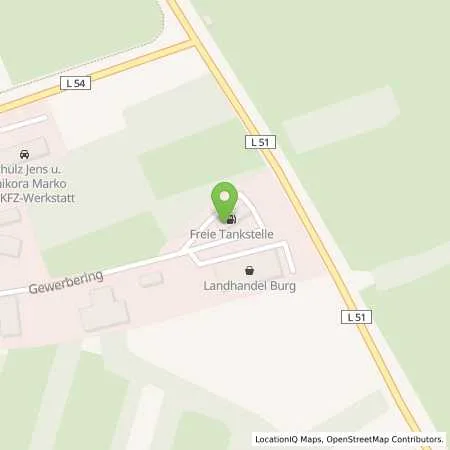 Standortübersicht der Tankstelle TS und Brennstoffhandel in 03096 Burg (Spreewald)