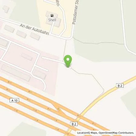Standortübersicht der Tankstelle Shell Michendorf An der Autobahn 1 A in 14552 Michendorf