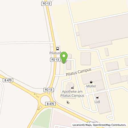 Standortübersicht der Benzin-Super-Diesel Tankstelle: JET HAUSEN PILATUS CAMPUS 1 in 91353, HAUSEN
