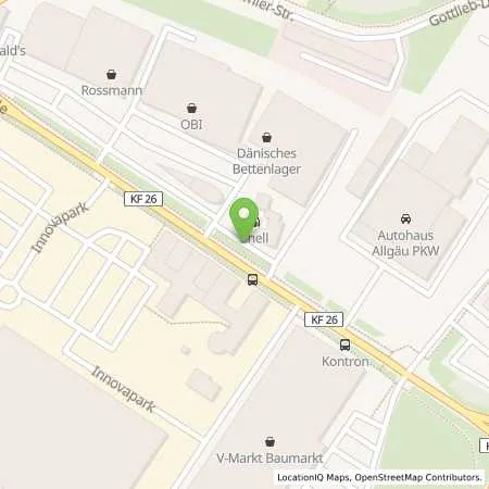 Standortübersicht der Tankstelle Shell Kaufbeuren Sudetenstr. 6 in 87600 Kaufbeuren