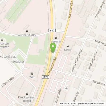 Standortübersicht der Tankstelle JET ALTENSTADT HAUPTSTR. 1 in 92665 ALTENSTADT