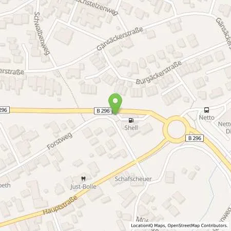 Standortübersicht der Tankstelle Shell Calw-Stammheim Hauptstr. 2 in 75365 Calw (Stammheim)