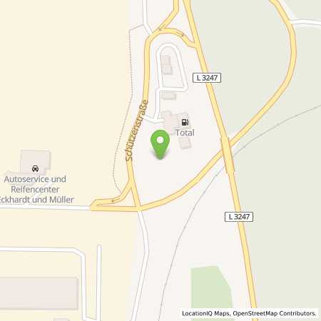 Standortübersicht der Benzin-Super-Diesel Tankstelle: TotalEnergies Suhl in 98527, Suhl