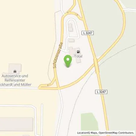 Standortübersicht der Tankstelle TotalEnergies Suhl in 98527 Suhl