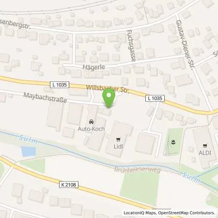 Standortübersicht der Tankstelle Shell Obersulm Maybachstr. 5 in 74182 Obersulm