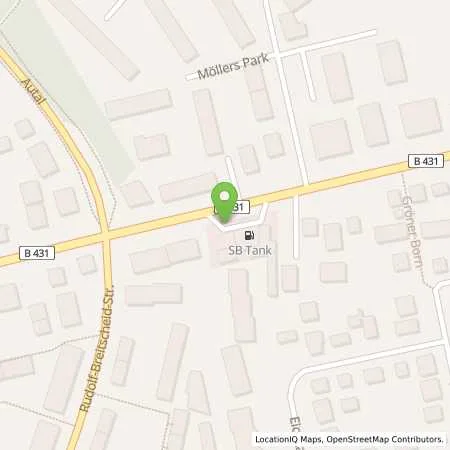 Standortübersicht der Tankstelle Sb Wedel Rissener Str. 34 in 22880 Wedel