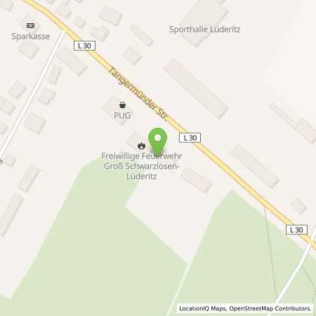 Standortübersicht der Tankstelle Raiffeisen Tank- und Raststaette Lüderitz in 39517 Luederitz