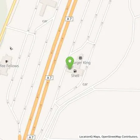 Standortübersicht der Tankstelle Shell Kalbach A7 Uttrichshausen Ost in 36148 Kalbach