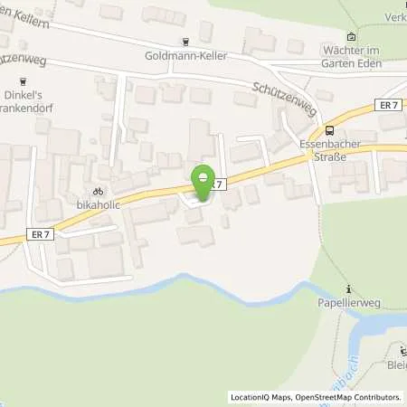 Standortübersicht der Tankstelle ELO Erlangen in 91054 Erlangen