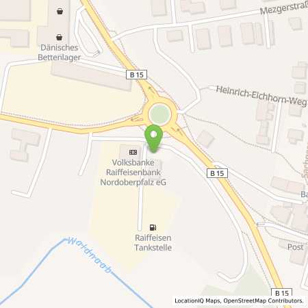 Standortübersicht der Benzin-Super-Diesel Tankstelle: Volksbank Raiffeisenbank Nordoberpfalz eG - Geschäftsbereich Ware in 95643, Tirschenreuth
