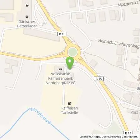 Standortübersicht der Tankstelle Volksbank Raiffeisenbank Nordoberpfalz eG - Geschäftsbereich Ware in 95643 Tirschenreuth