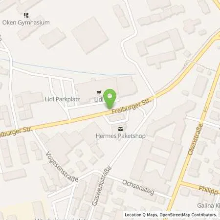 Standortübersicht der Tankstelle Shell Offenburg Freiburger Str. 1 in 77652 Offenburg