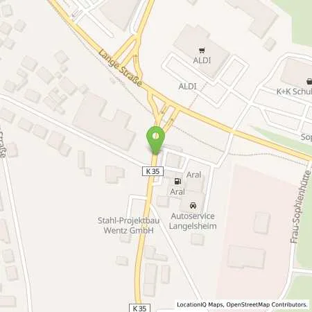 Standortübersicht der Tankstelle Aral Tankstelle in 38685 Langelsheim