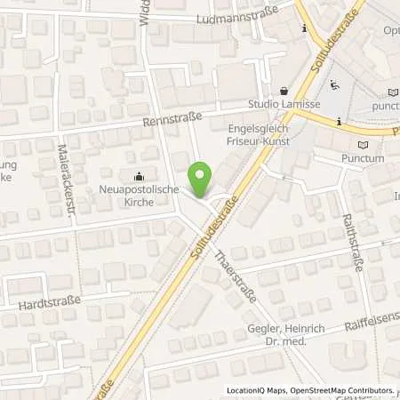 Standortübersicht der Tankstelle Stuttgart Solitudestrasse 207 in 70499 Stuttgart