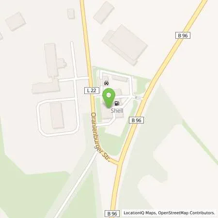 Standortübersicht der Tankstelle Shell Gransee Oranienburger Str. 35 in 16775 Gransee