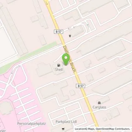 Standortübersicht der Tankstelle Shell Krefeld Diessemer Bruch 75 in 47805 Krefeld