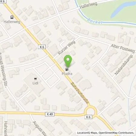 Standortübersicht der Tankstelle Pludra Tanstelle Gescher in 48712 Gescher