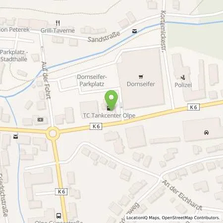 Standortübersicht der Tankstelle Tankcenter Olpe in 57462 Olpe