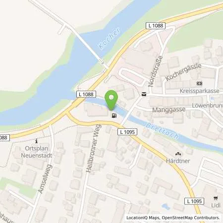 Standortübersicht der Tankstelle Aral Tankstelle in 74196 Neuenstadt