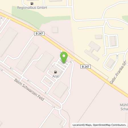Standortübersicht der Benzin-Super-Diesel Tankstelle: Aral Tankstelle in 99974, Mühlhausen