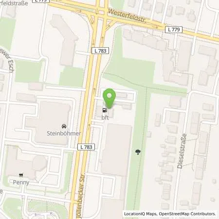 Standortübersicht der Tankstelle bft-Tankstelle Fastabend in 33613 Bielefeld