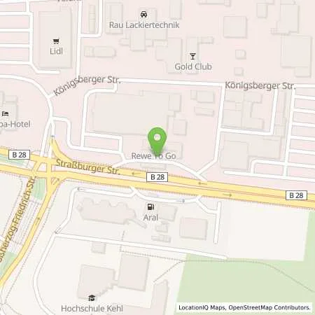 Standortübersicht der Tankstelle Aral Tankstelle in 77694 Kehl