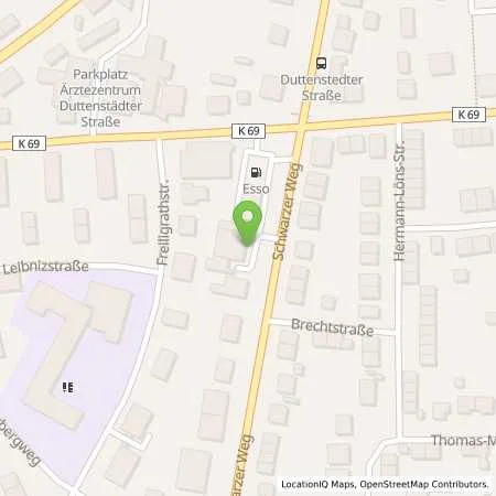 Standortübersicht der Tankstelle Esso Tankstelle in 31224 PEINE