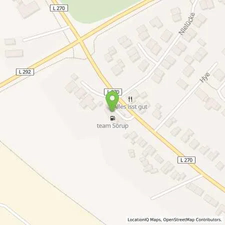 Standortübersicht der Tankstelle team Tankstelle Sörup in 24966 Sörup