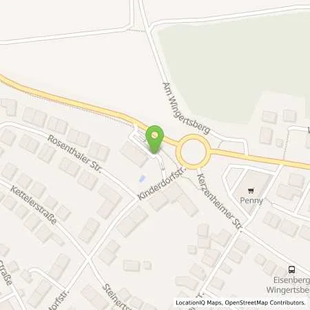 Standortübersicht der Tankstelle TotalEnergies Eisenberg in 67304 Eisenberg