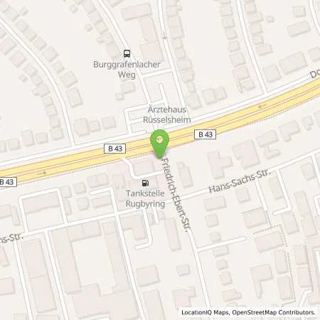 Standortübersicht der Tankstelle Aral Tankstelle in 65428 Rüsselsheim