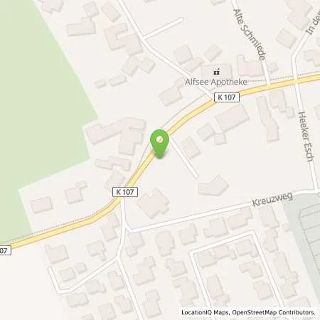 Standortübersicht der Tankstelle Schröer-Dreesmann in 49594 Alfhausen