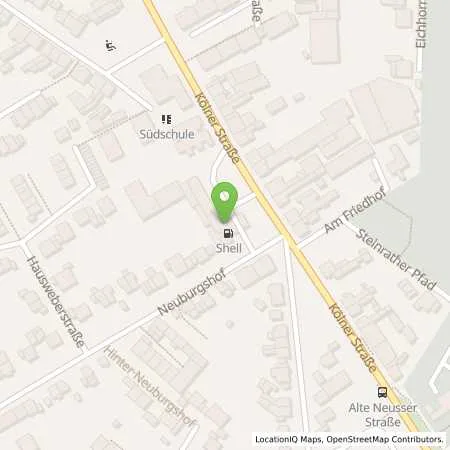 Standortübersicht der Tankstelle Shell Krefeld Kölner Str. 675 in 47807 Krefeld