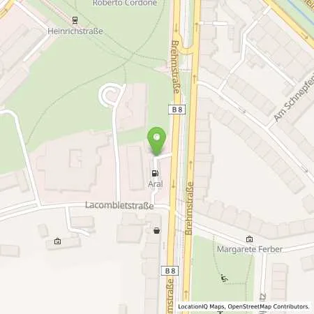 Standortübersicht der Tankstelle Aral Tankstelle in 40239 Düsseldorf