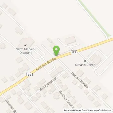 Standortübersicht der Tankstelle BFT Tank & Rasthof Gilserberg in 34630 Gilserberg