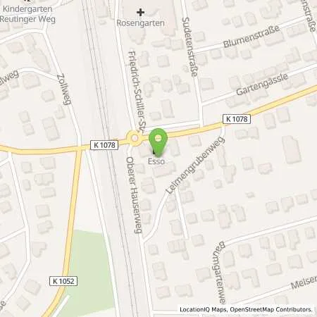 Standortübersicht der Tankstelle Esso Tankstelle in 71149 BONDORF