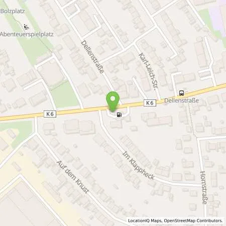 Standortübersicht der Tankstelle TotalEnergies Bochum-Harpen in 44805 Bochum (Harpen)