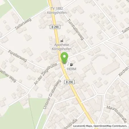 Standortübersicht der Tankstelle Königshofen in 97922 Lauda-Königshofen