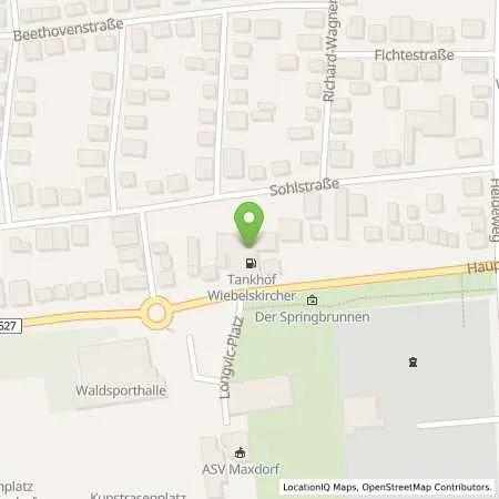 Standortübersicht der Tankstelle Tankhof Wiebelskircher in 67133 Maxdorf