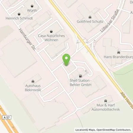 Standortübersicht der Tankstelle Shell Dormagen Hamburger Str. 2 in 41540 Dormagen