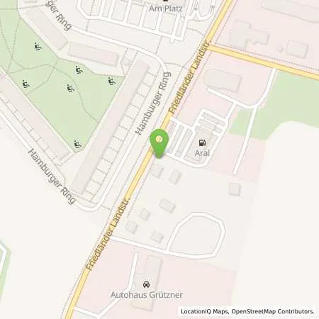 Standortübersicht der Tankstelle Aral Tankstelle in 17389 Anklam