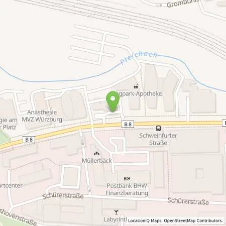 Standortübersicht der Tankstelle Shell Wuerzburg Schweinfurter Str. 5 in 97080 Wuerzburg