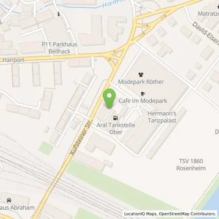 Standortübersicht der Tankstelle Aral Tankstelle in 83022 Rosenheim