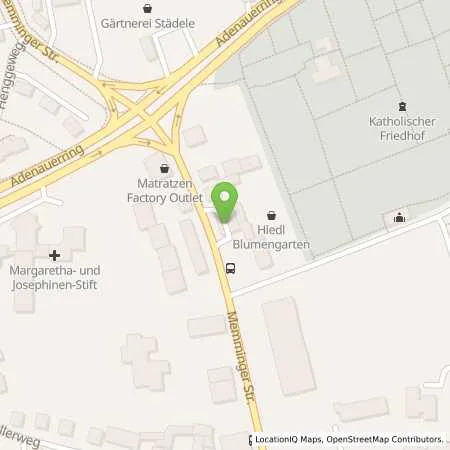 Standortübersicht der Tankstelle Kempten Memminger Strasse 60 in 87439 Kempten