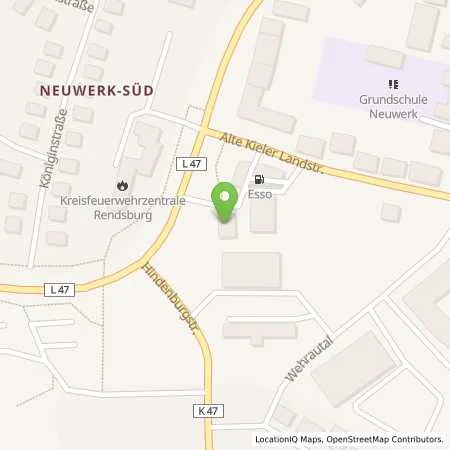 Standortübersicht der Tankstelle Esso Tankstelle in 24768 RENDSBURG