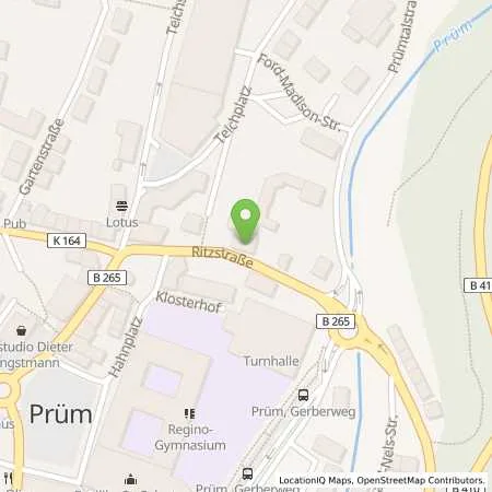 Standortübersicht der Tankstelle TOTAL PRUEM in 54595 PRUEM