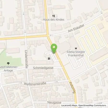 Standortübersicht der Tankstelle TotalEnergies Frankenthal in 67227 Frankenthal