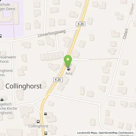Standortübersicht der Tankstelle AVIA Tankstelle in 26817 Rhauderfehn