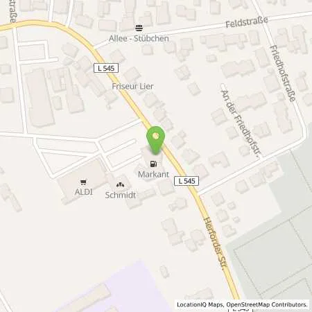 Standortübersicht der Tankstelle Susann Korth in 32257 Bünde